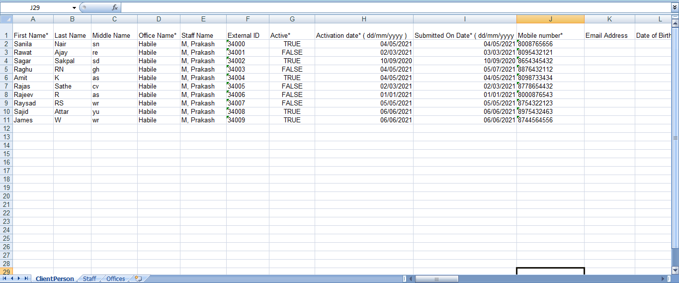 Client - Import Data