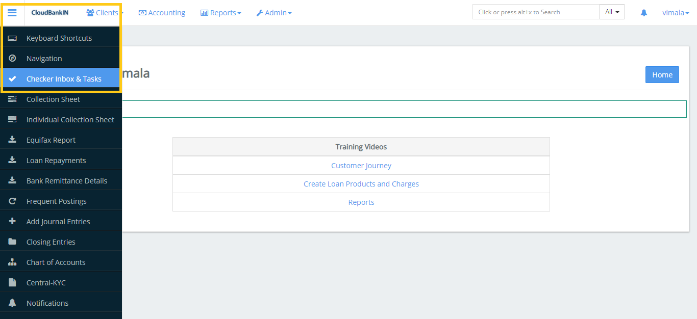 Checker Inbox &amp; Tasks