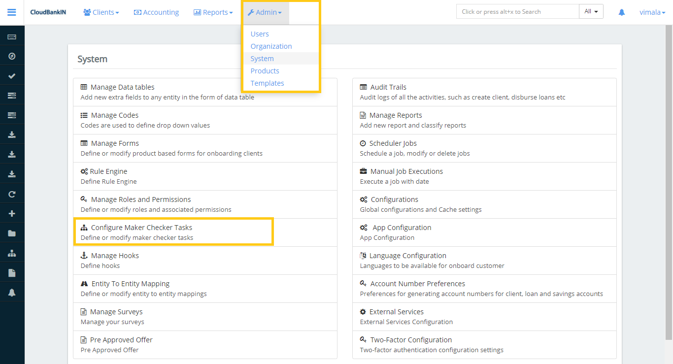 Maker Checker Configuration
