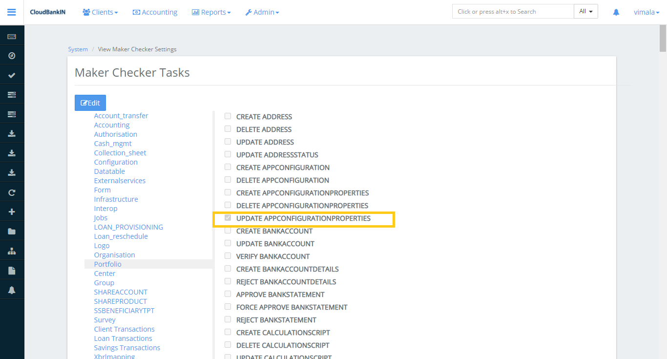 Maker Checker Existing Tasks