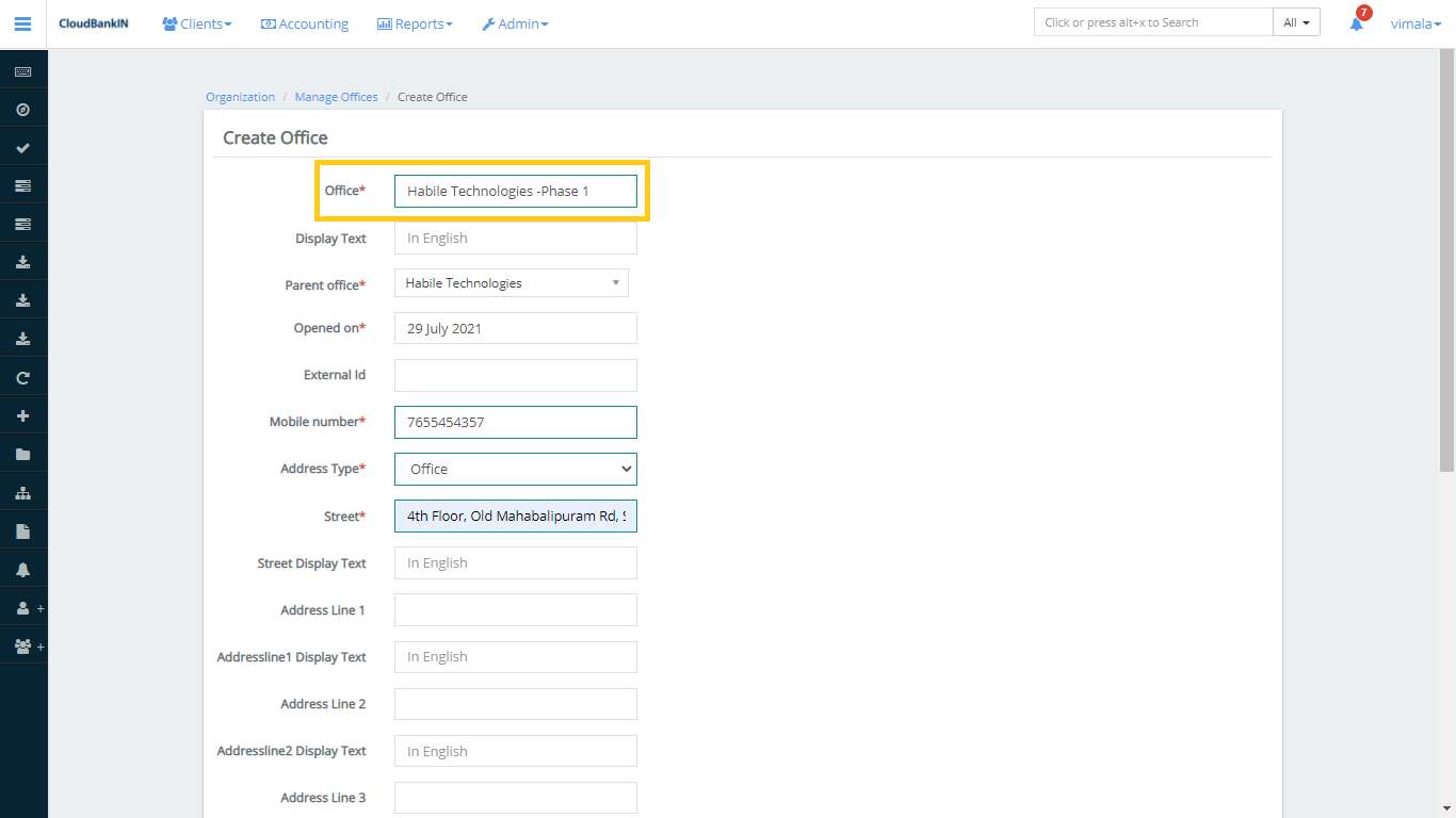 Office-Create-Branch-Office